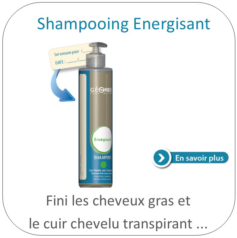 shampoing énergisant du laboratoire géomer